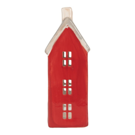 Houder waxinelicht Clayre & Eef rood