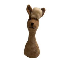 Eiwarmer/decoratie/mini handpop alpaca beige