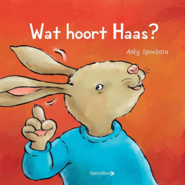 Boekje Wat hoort haas? met vingerpopje haas