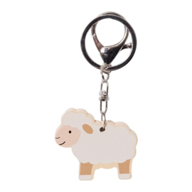 Houten sleutelhanger boerderijdieren - geit