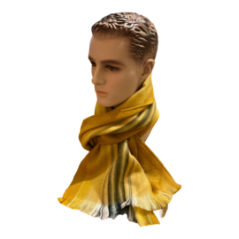 Sjaal M geel-grijs