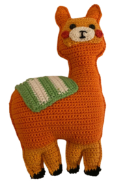 Alpaca gehaakt oranje