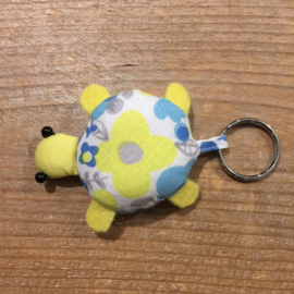 Sleutelhanger schildpad geel