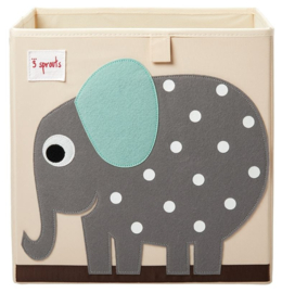 Opbergbox 3 Sprouts  (past in IKEA Kallax kast) olifant