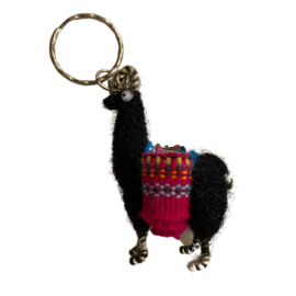 Sleutelhanger alpaca wit