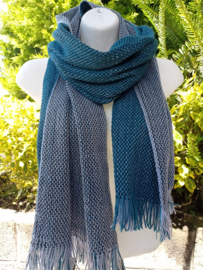 Merinowollen sjaal oceaanblauw