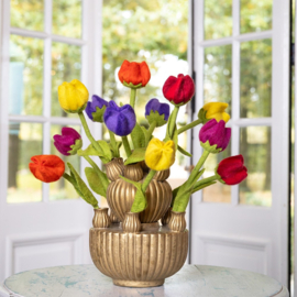 Bloem vilt tulp multicolor cerise