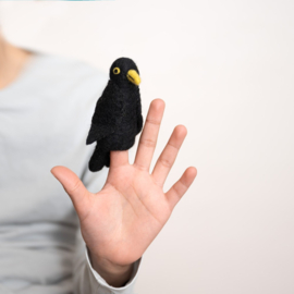 Vingerpopje vilt 3D merel