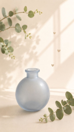 Bol vaasje blauw