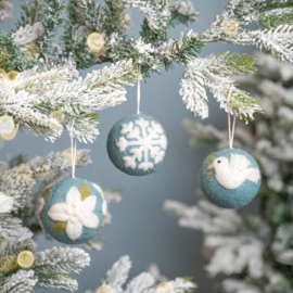 Kerstbal Sjaal met Verhaal sneeuwvlok