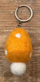 Sleutelhanger paddenstoel aubergine