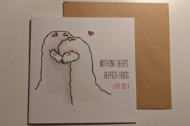 Kaart Nothing beats alpaca hugs (but you) met envelop
