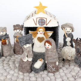 Kerststal Sjaal met Verhaal 12-delig naturel