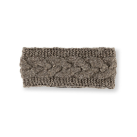 Hoofdband Sjaal met Verhaal kabel effen taupe