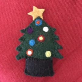 Vingerpopje Sjaal met Verhaal vilt kerstboom