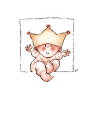 Kaart & envelop Baby kroon