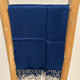 Voorjaarssjaal effen viscose wolwit