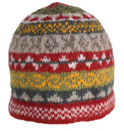 Beanie Pachamama Fair Isle roest
