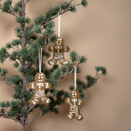 Kersthanger Sjaal met Verhaal gingerbread cookie popje