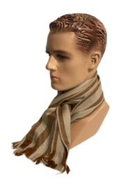 Alpacawollen sjaal beige-cognac