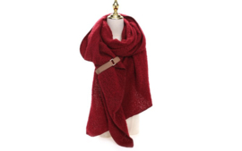 Omslagdoek met doorsteeklus bordeaux