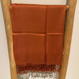 Voorjaarssjaal effen viscose wolwit