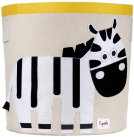 3 Sprouts speelgoedmand zebra