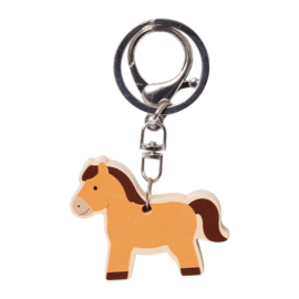 Houten sleutelhanger boerderijdieren - paard