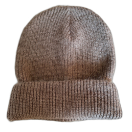 Beanie effen beige