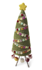 Kerstboom met slingers en cadeautjes
