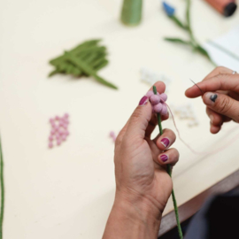 Bloem vilt druifje roze