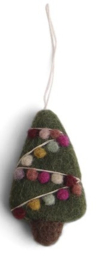 Kersthanger G&S kerstboompje donkergroen