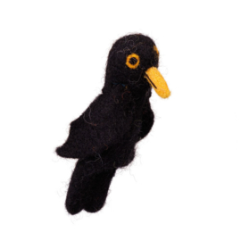 Vingerpopje vilt 3D merel