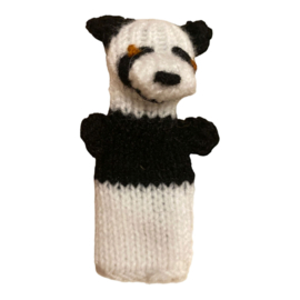 Vingerpopje gebreid panda