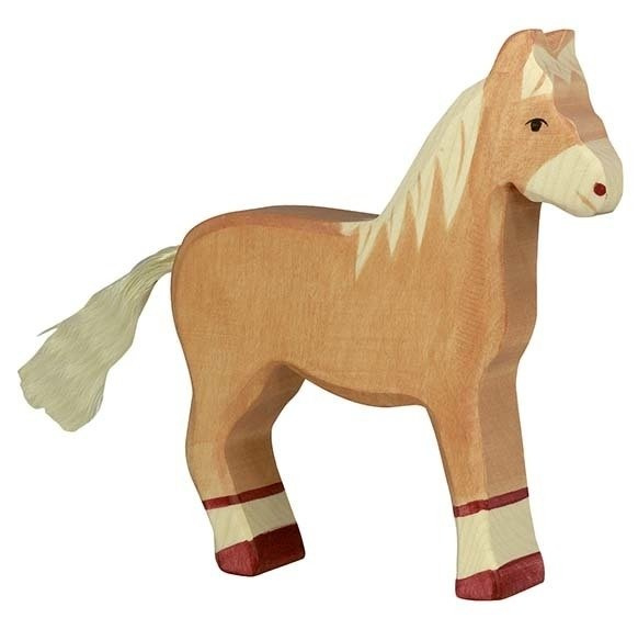 Houten Holztiger Boerderij Paard | Knuffels & speelgoed Kleine Houten Speelgoed Paard Staande In De Buurt Van De
