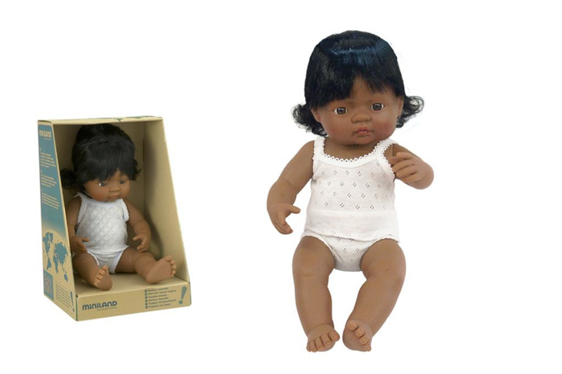 Babypop Latijns Amerikaans meisje met vanillegeur Miniland Babypop Latijns Amerikaans meisje met vanillegeur Miniland