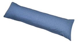 Zijslaapkussenhoes: "Donkerblauwe V"  140x40cm