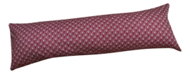 Zijslaapkussenhoes "Bordeaux diamant" 110x25cm