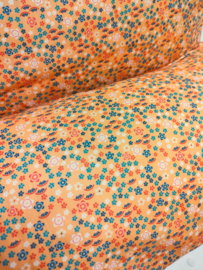 Zijslaapkussenhoes "Vrolijk oranje" 110x25cm