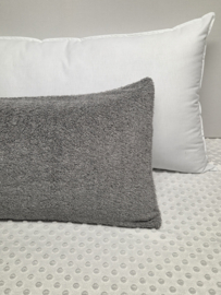 Zijslaapkussenhoes "Badstof grijs" 110x25cm