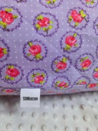Voedingskussenhoes "Paars met bloemen"