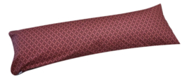 Zijslaapkussenhoes: "Terracotta rood"  140x40cm