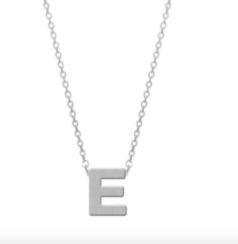 Ketting Met Letter E Zilver