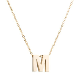 Ketting Met Letter M Rosé Goud