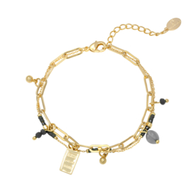 Armband bedel zwart