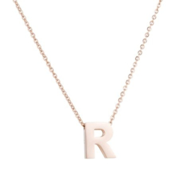 Ketting Met Letter R Rosé Goud