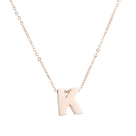 Ketting Met Letter K Rosé Goud