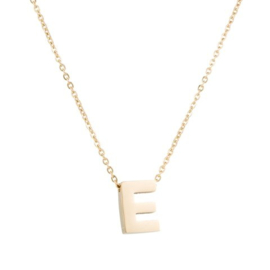 Ketting Met Letter E Rosé Goud