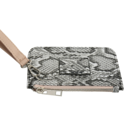 Riem Portemonnee Snake Print Beige