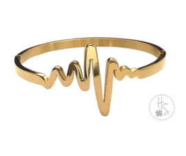 Bangle Hartbeat Goud